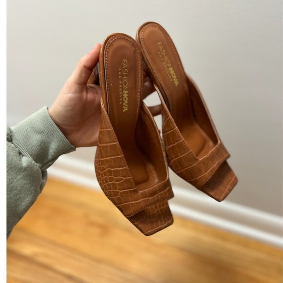 Light Brown Mules - Picture 2 of 12